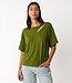 SKFK shirt met cut out AMARA GREEN van modal
