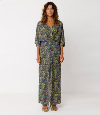 SKFK SKFK lange geplooide jurk BERTA SAUVAGE van ecovero