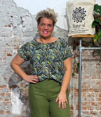 SKFK SKFK shirt met print IRIDE SAUVAGE van biologisch katoen