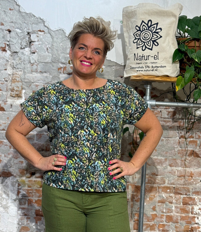 SKFK shirt met print IRIDE SAUVAGE van biologisch katoen