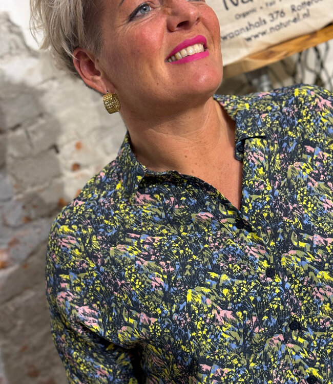 SKFK wijde blouse  met print TINA SAUVAGE van ecovero