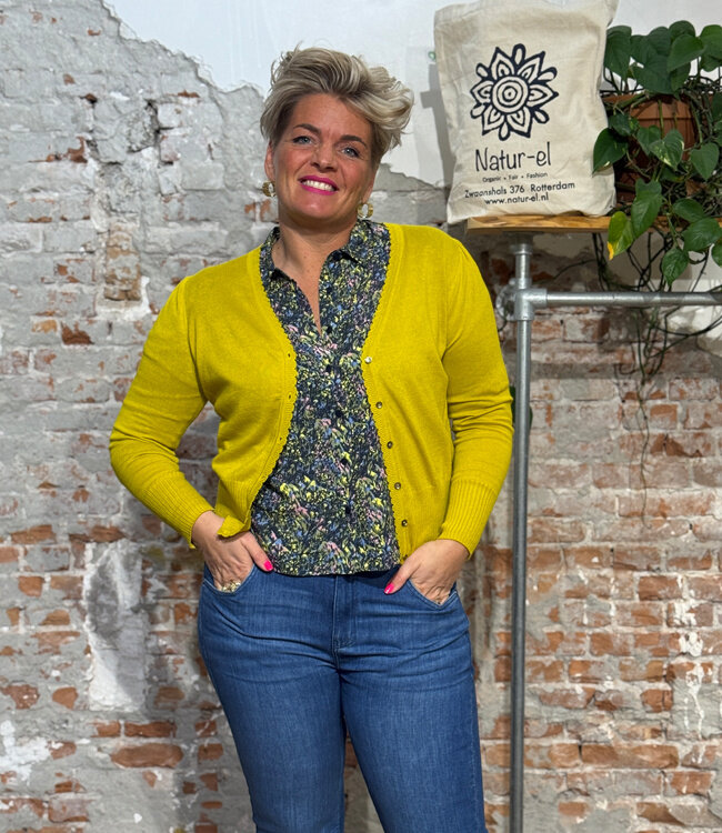 SKFK wijde blouse  met print TINA SAUVAGE van ecovero