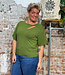 SKFK shirt met cut out AMARA GREEN van modal