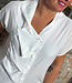 SKFK effen geplooide blouse KAUA WHITE van ecovero