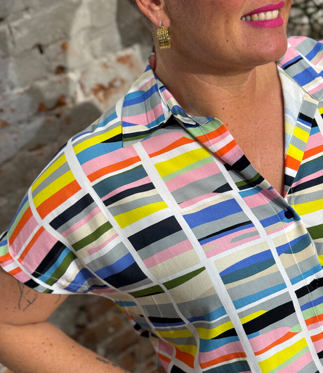 SKFK wijde blouse AIAN GREMS met print van ecovero