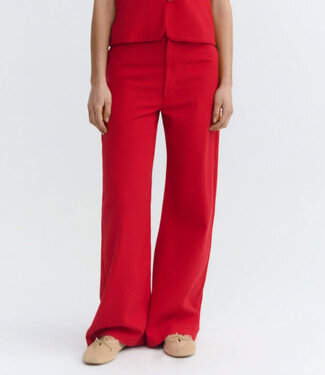 THINKING MU THINKING MU high rise broek KARINA RED van biologisch katoen