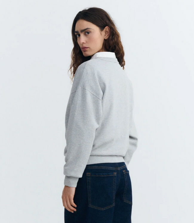 THINKING MU geborduurde sweater JODIE POPPY bio katoen