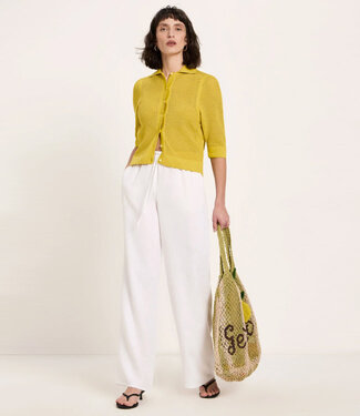 Lanius LANIUS gaatjes vest SYLKE KIWI biologisch katoen