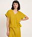 LANIUS effen v-hals blouse NORE KIWI van tencel