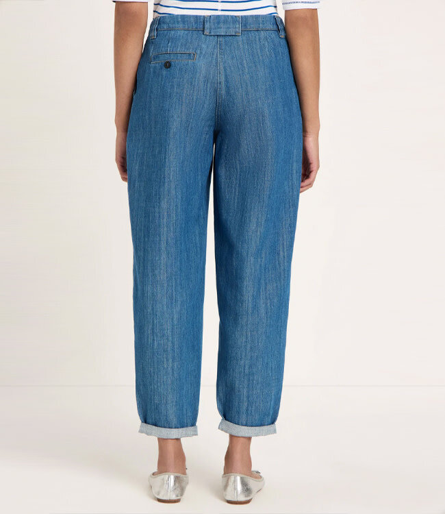 LANIUS broek met plooien SIA DENIM biologisch katoen