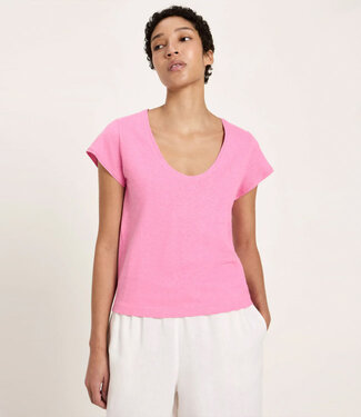 Lanius LANIUS hennep shirt RONJA ROZE met diepe hals