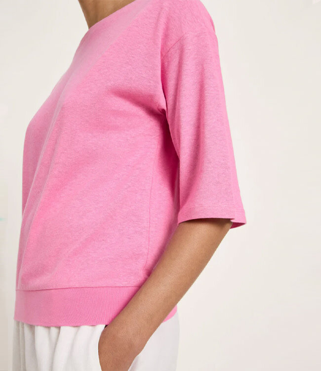 LANIUS hennep shirt met boxy fit YAYA ROZE