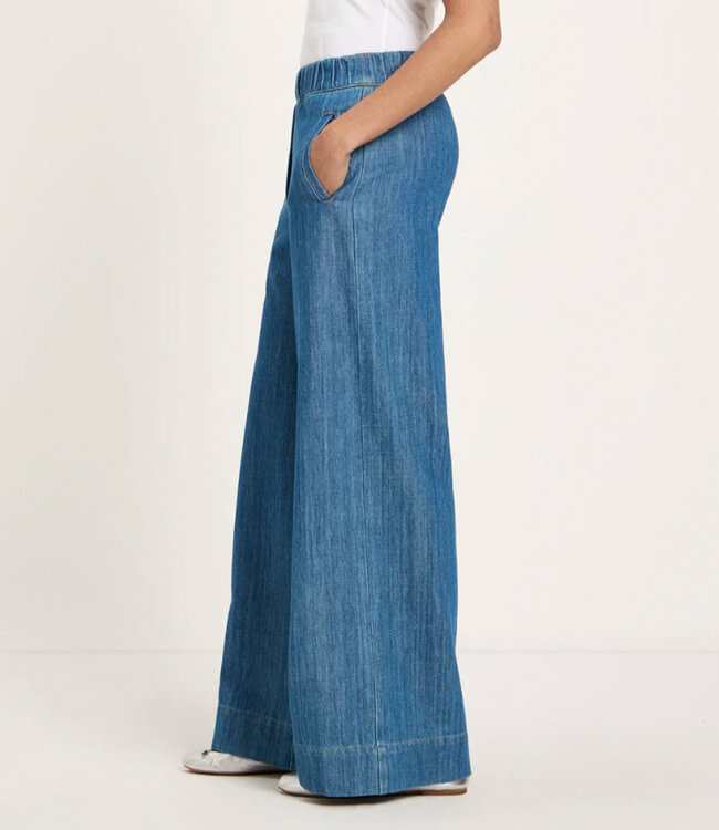 LANIUS broek met wijde pijpen KIM DENIM