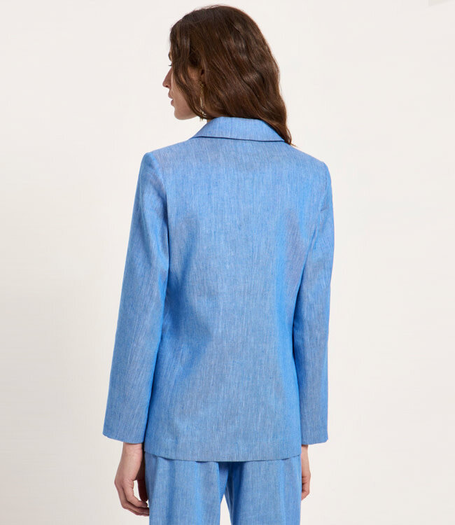 LANIUS blazer EDITH LAPIS biologisch katoen linnen