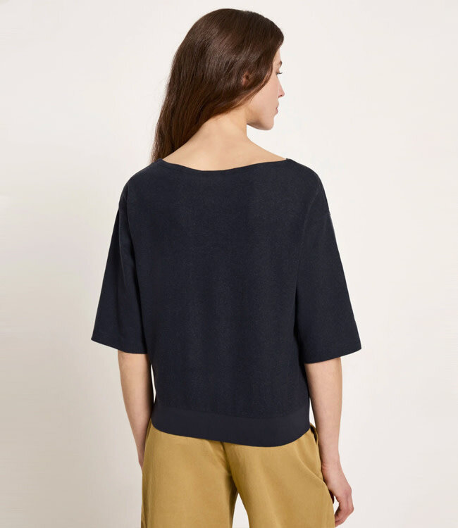 LANIUS hennep shirt met boxy fit YAYA ONYX