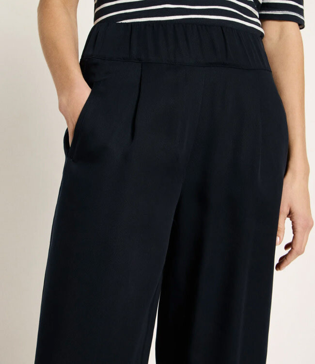 LANIUS wijde pantalon broek JOLENE MIDNIGHT van tencel