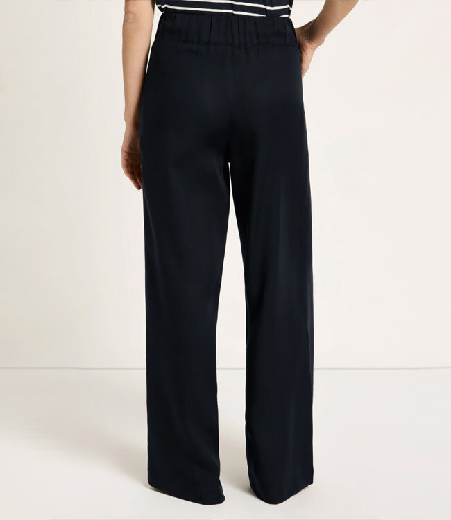 LANIUS wijde pantalon broek JOLENE MIDNIGHT van tencel