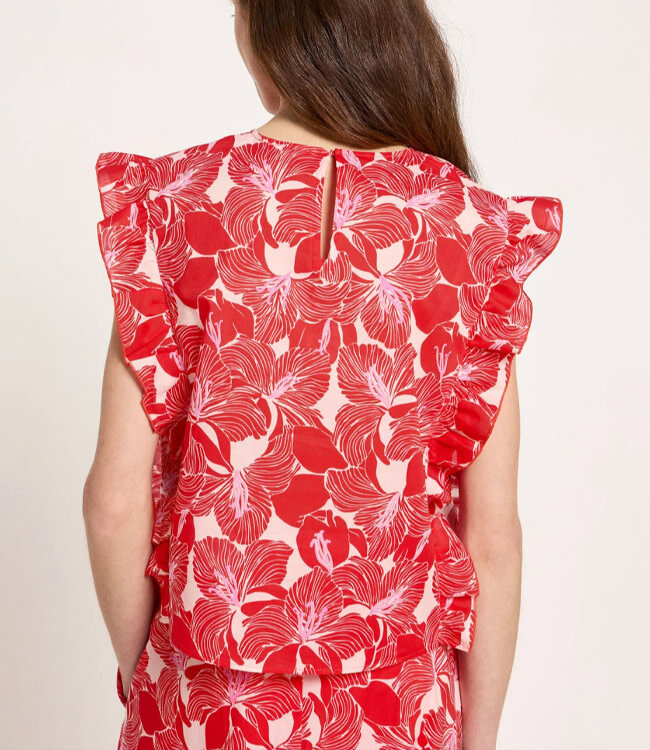 LANIUS blouse top EMMA BLOOM met volant
