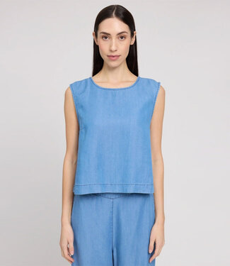 MAZINE MAZINE mouwloze top LAURA DENIM van ecovero