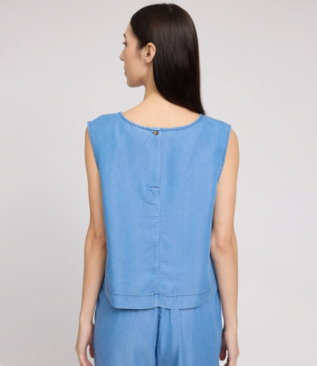 MAZINE mouwloze top LAURA DENIM van ecovero