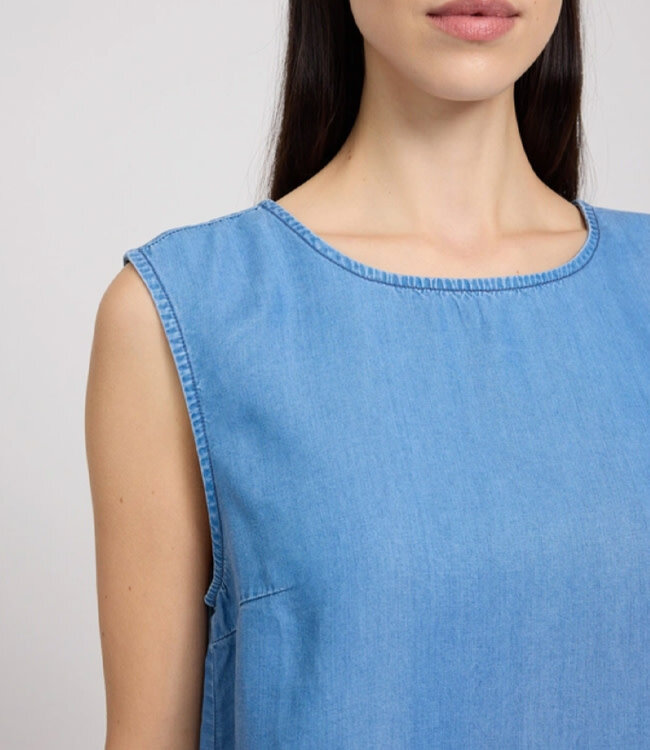 MAZINE mouwloze top LAURA DENIM van ecovero