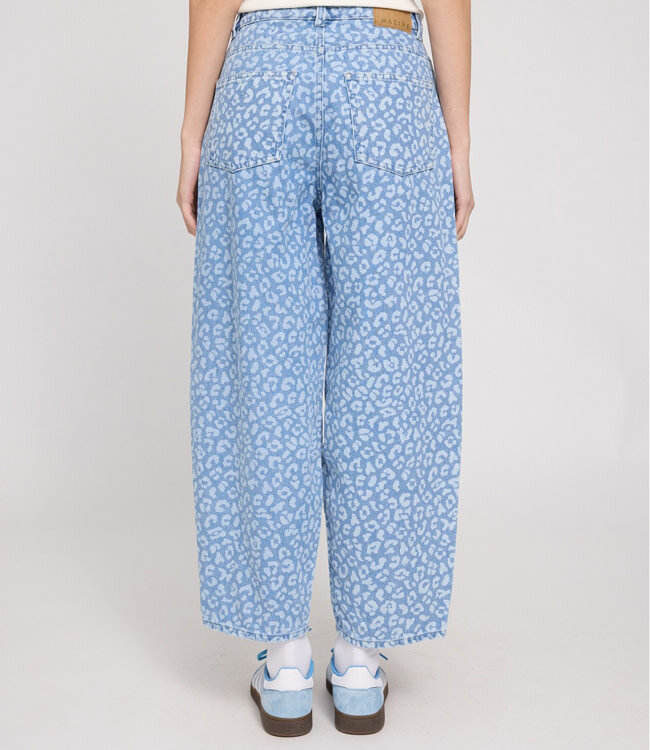 MAZINE barrel leg spijkerbroek LEOPARD biologisch katoen