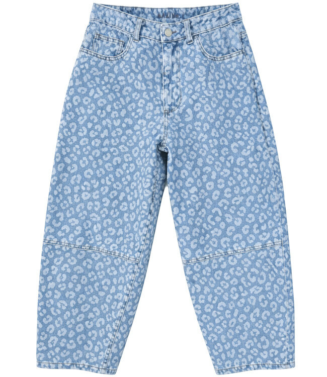 MAZINE barrel leg spijkerbroek LEOPARD biologisch katoen