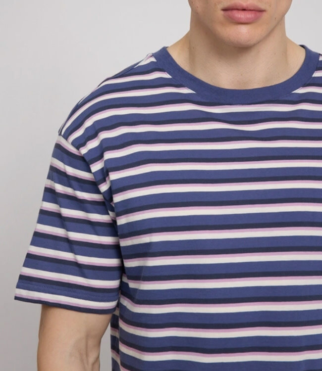 MAZINE gestreept shirt MULTI INDIGO van biologisch katoen