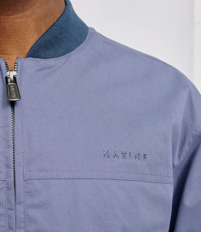 MAZINE bomber jasje LEO BLUE van biologisch katoen