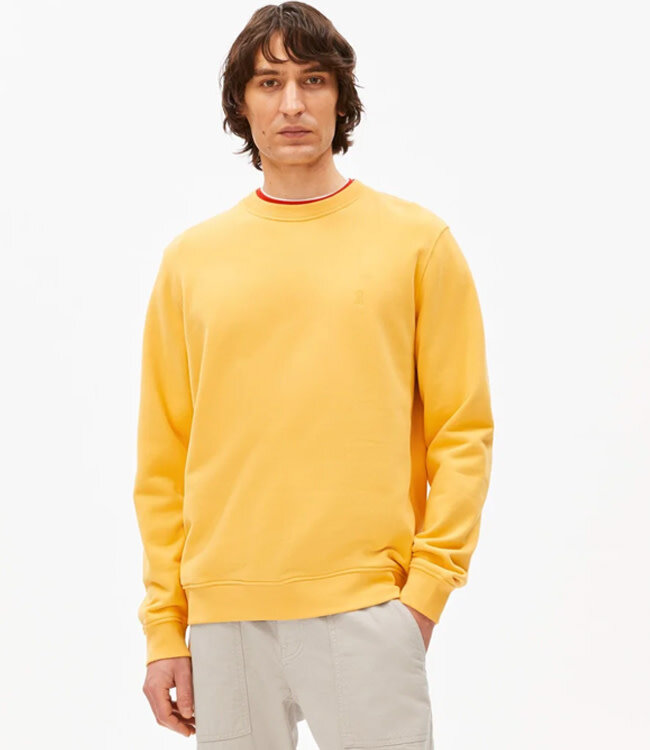 ARMEDANGELS sweater BAARO SUNFLOWER biologisch katoen
