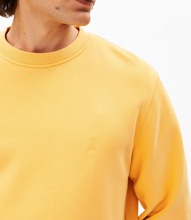 ARMEDANGELS sweater BAARO SUNFLOWER biologisch katoen