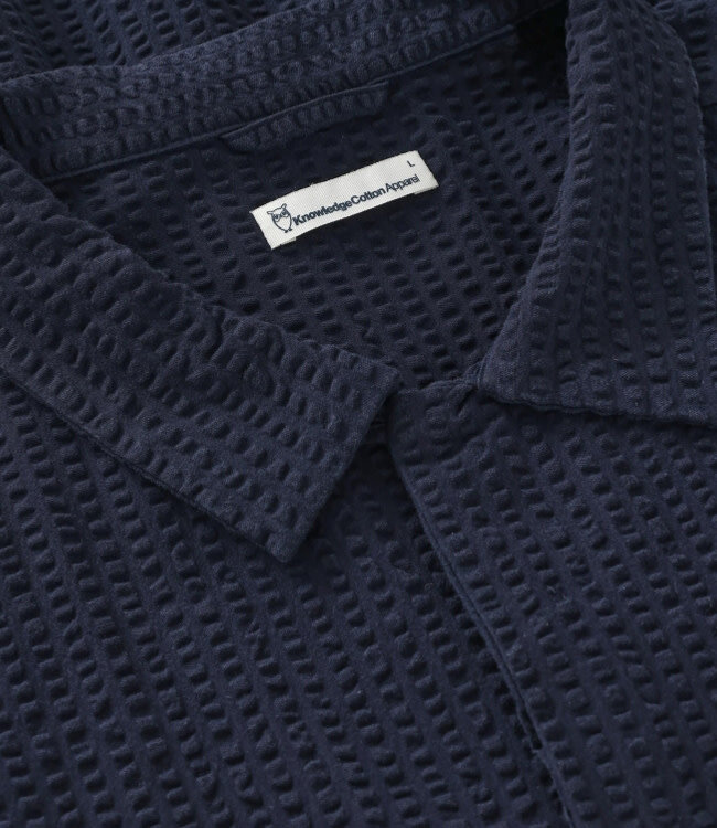 Seersucker overhemd NOEL NIGHT biologisch katoen KCA