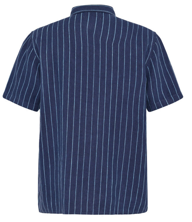 Linnen korte mouw overhemd PAUL STRIPES pure linnen KCA