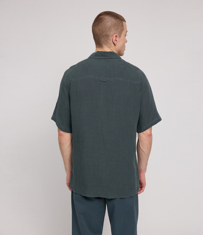 MAZINE linnen overhemd MICHA BOTTLE korte mouw