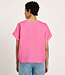 LANIUS effen v-hals blouse NORE ORCHID van tencel