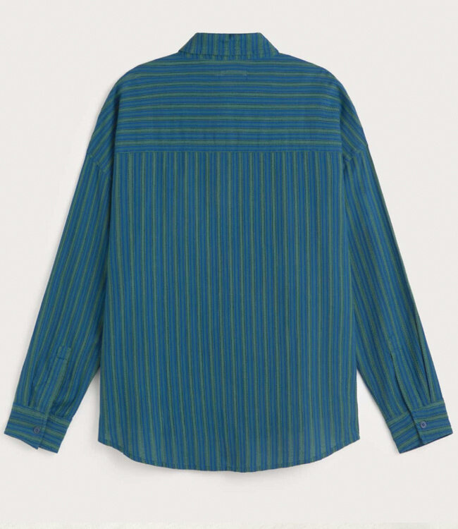 THINKING MU gestreept overhemd HARU WINDSOR biokatoen