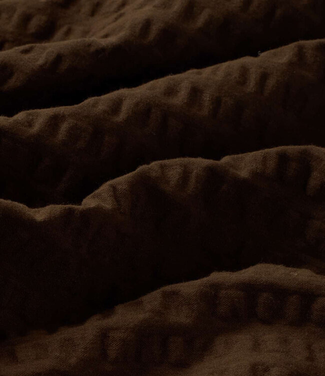 THINKING MU korte broek HENRY SEERSUCKER WOOD biokatoen