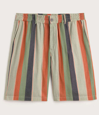 THINKING MU THINKING MU korte broek GASPER STRIPES biokatoen