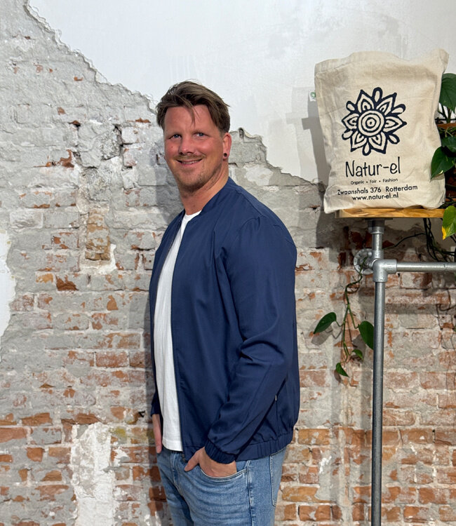 ENGEL Wollen overhemd van biologische gekookte wol BLUE