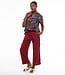 ALMA LOVIS linnen 7/8  broek CARROT RUMBA RED