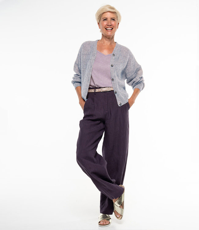 ALMA LOVIS wollen vest ELKE PASTEL BLUE van alpaca