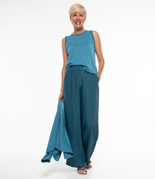 ALMA LOVIS 100% linnen broek pantalon SENNA SEA