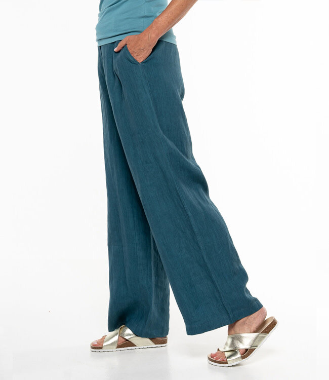 ALMA LOVIS 100% linnen broek pantalon SENNA SEA