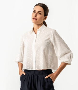 Living Crafts LIVING CRAFTS witte blouse RANIA WHITE biologisch katoen