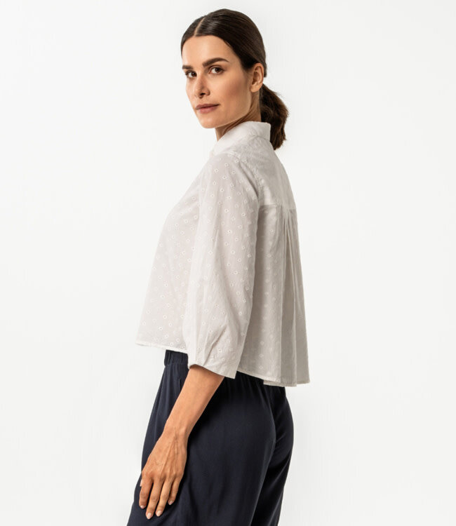 LIVING CRAFTS witte blouse RANIA WHITE biologisch katoen