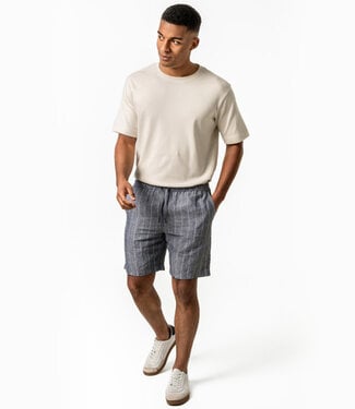 Living Crafts LIVING CRAFTS gestreepte korte broek ROD NIGHT linnen