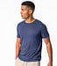 LIVING CRAFTS Linnen t-shirt met ronde hals NAVY