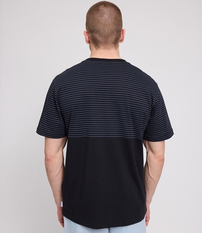 MAZINE gestreept shirt HALFWAY STRIPE van biologisch katoen