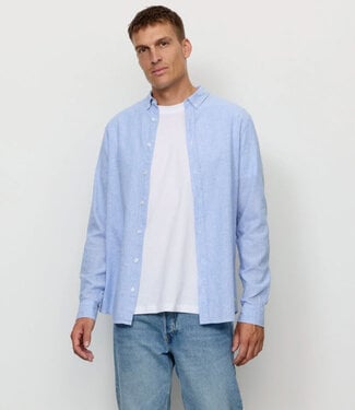 Recolution RECOLUTION overhemd YEW BLUE STRIPES biokatoen