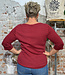 TRANQUILLO gestreept shirt LOLLY RED van tencel katoen